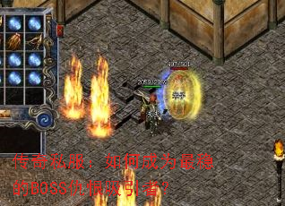 传奇私服:如何成为最稳的BOSS仇恨吸引者? 传奇私服:如何成为最稳的BOSS仇恨吸引者?