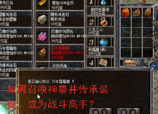 ����ٻ����޲�����װ������Ϊս�����֣�