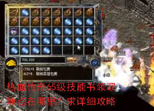 热血传奇65级技能书领取地点在哪里?求详细攻略 热血传奇65级技能书领取地点在哪里?求详细攻略