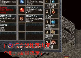 传奇行会战输赢由哪个职业数量决定? 传奇行会战输赢由哪个职业数量决定?