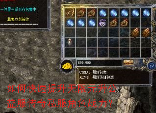 如何快速提升无限元升公益服传奇私服角色战力? 如何快速提升无限元升公益服传奇私服角色战力?