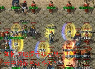 如何快速提升铁骑风云中的角色战斗力? 如何快速提升铁骑风云中的角色战斗力?